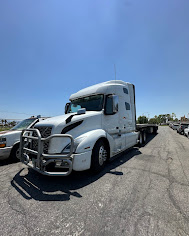 White Freightliner flatbed