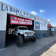 La Barca Auto Service & Smog Check Station — shop front on Cabrera Ave